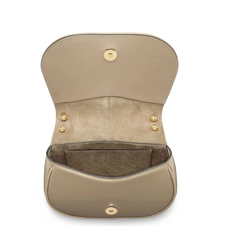 Affordable HOT Grey Mini Fendi C'mon Calf In Leather Bag 0818